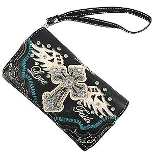 Zelris Faith Love Hope Cross Angel Wing Women Conceal Carry